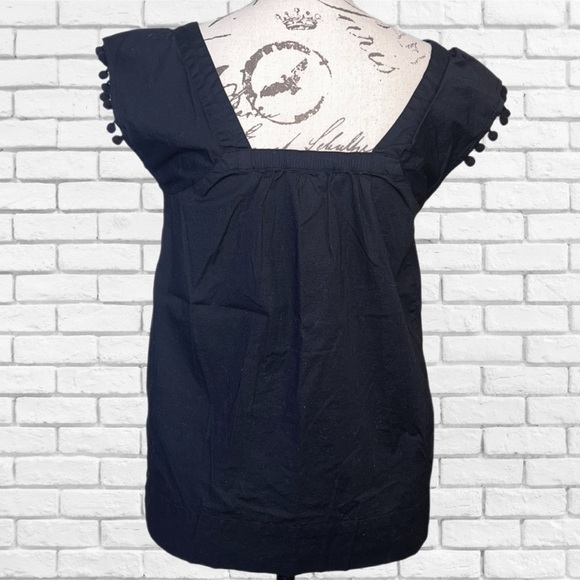 J. Crew Blue Boxy Blouse with Relaxed Fit - Picture 2 of 5